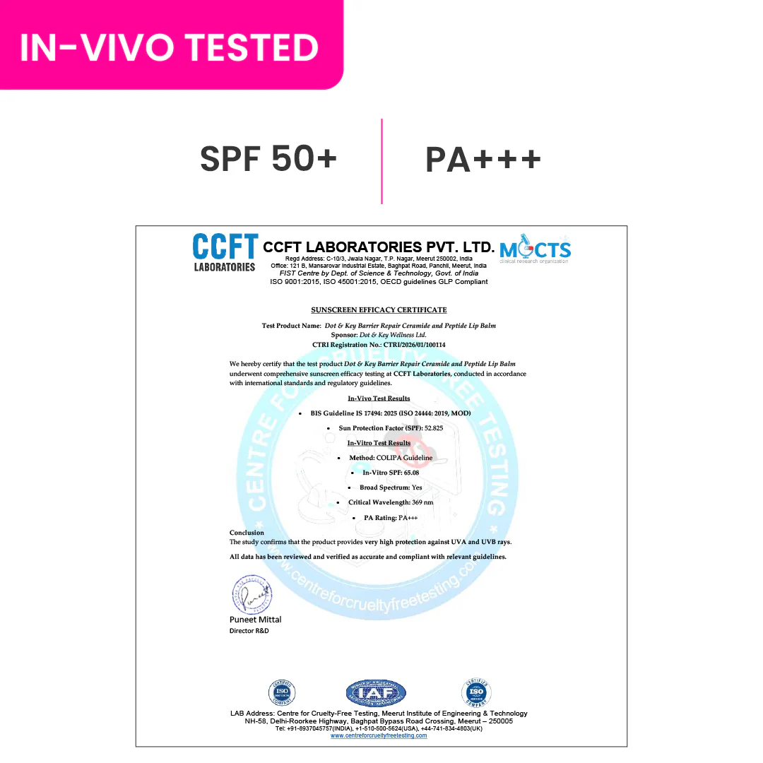 Ceramide + Peptide Lip Balm In-Vivo Tested SPF 50+ PA+++ - Image 18