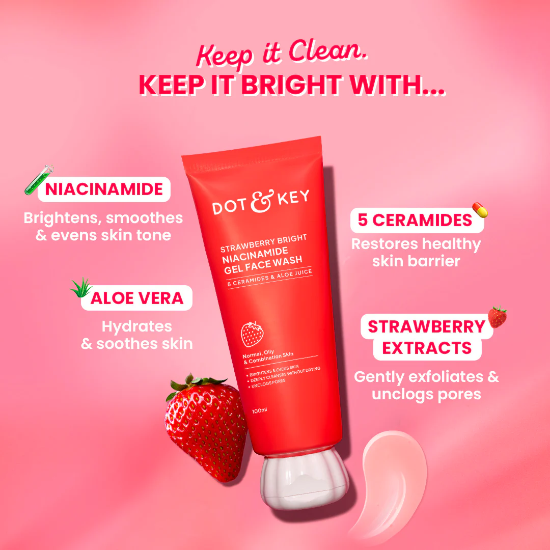 Strawberry Bright Niacinamide Gel Face Wash - Image 3