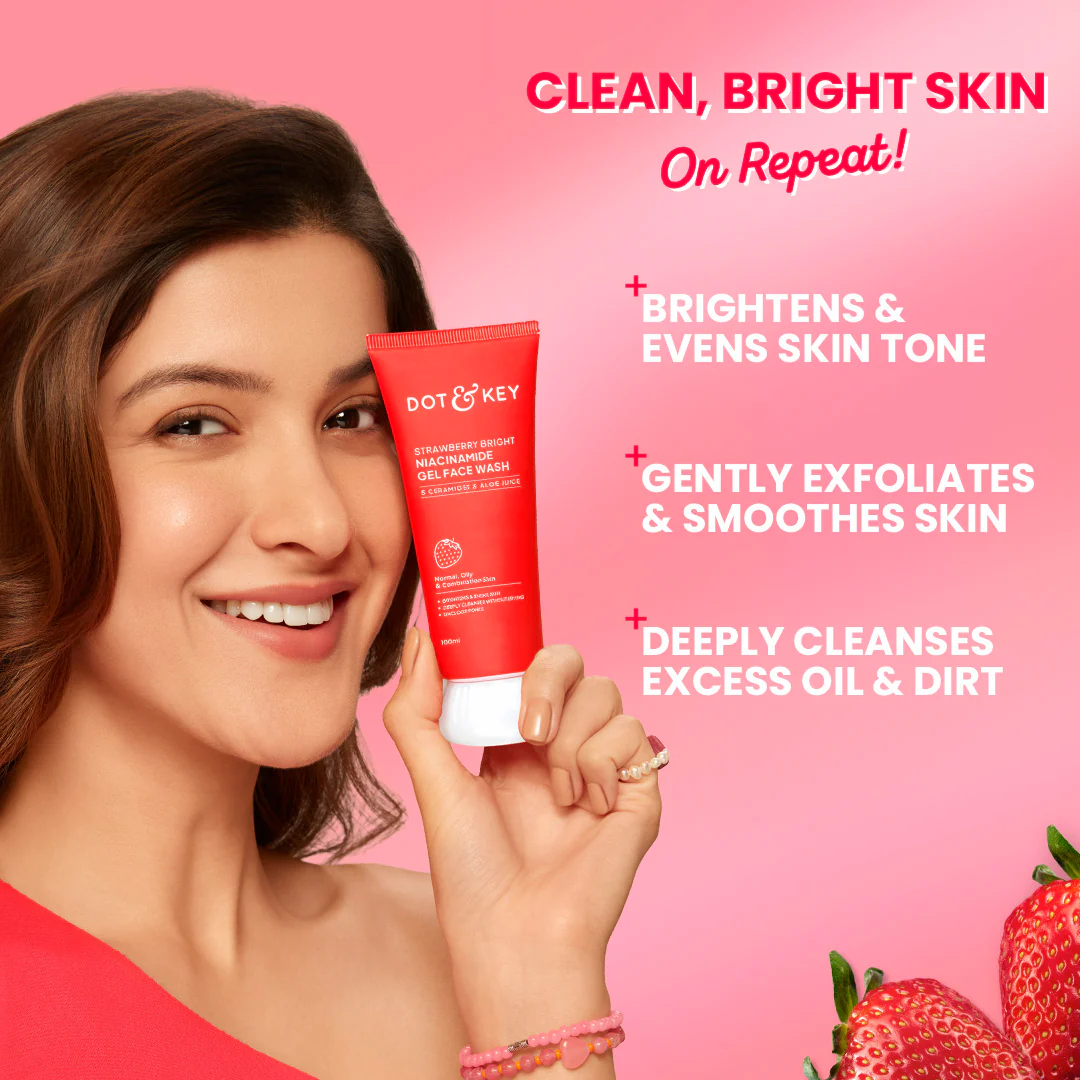 Strawberry Bright Niacinamide Gel Face Wash - Image 4