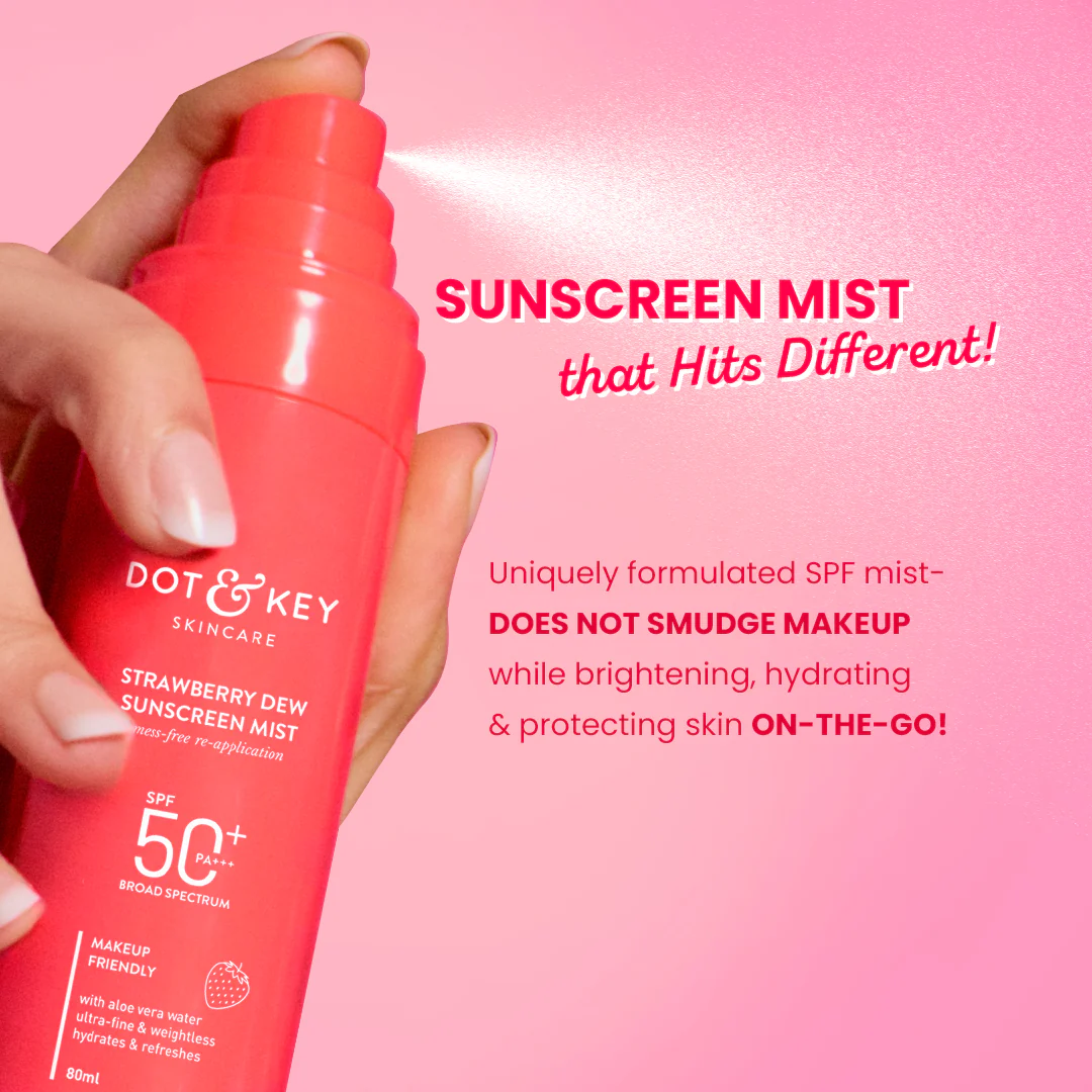 Strawberry Sunscreen Face Mist In-Vivo Tested SPF 50+ PA+++ - Image 3