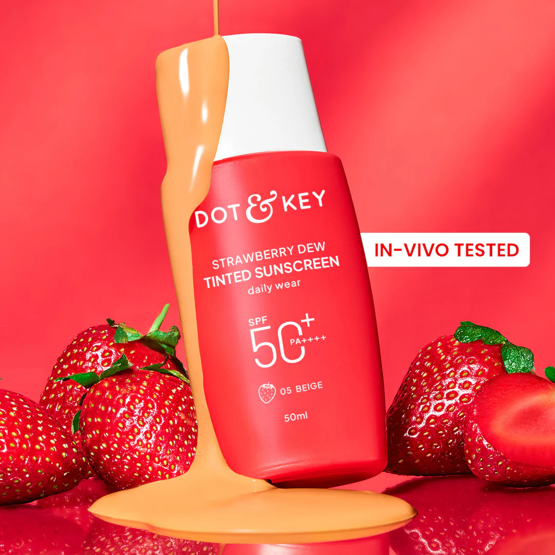 Strawberry Dew Tinted Sunscreen, In-Vivo Tested SPF 50+ PA++++ - Image 30