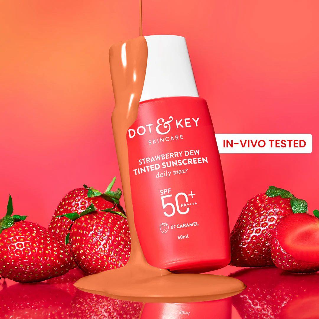 Strawberry Dew Tinted Sunscreen, In-Vivo Tested SPF 50+ PA++++ - Image 35