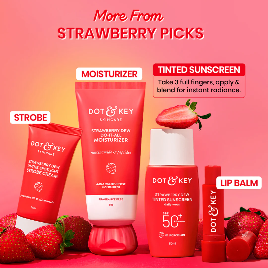 Strawberry Dew Tinted Sunscreen, In-Vivo Tested SPF 50+ PA++++ - Image 40