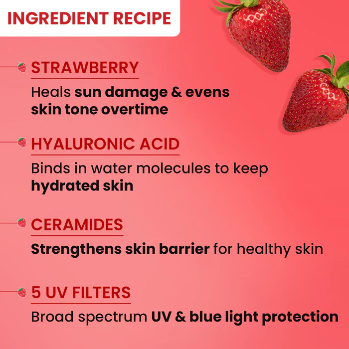 Strawberry Sunscreen Stick, In-Vivo Tested SPF 50+ PA++++ - Image 6